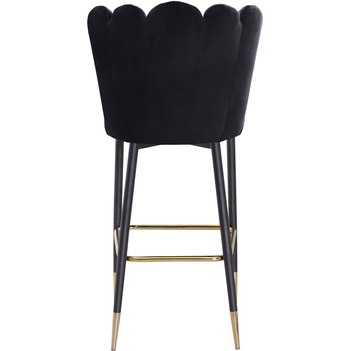 Meridian Lily Black Velvet Stool