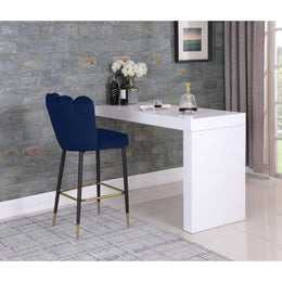 Meridian Lily Navy Velvet Stool