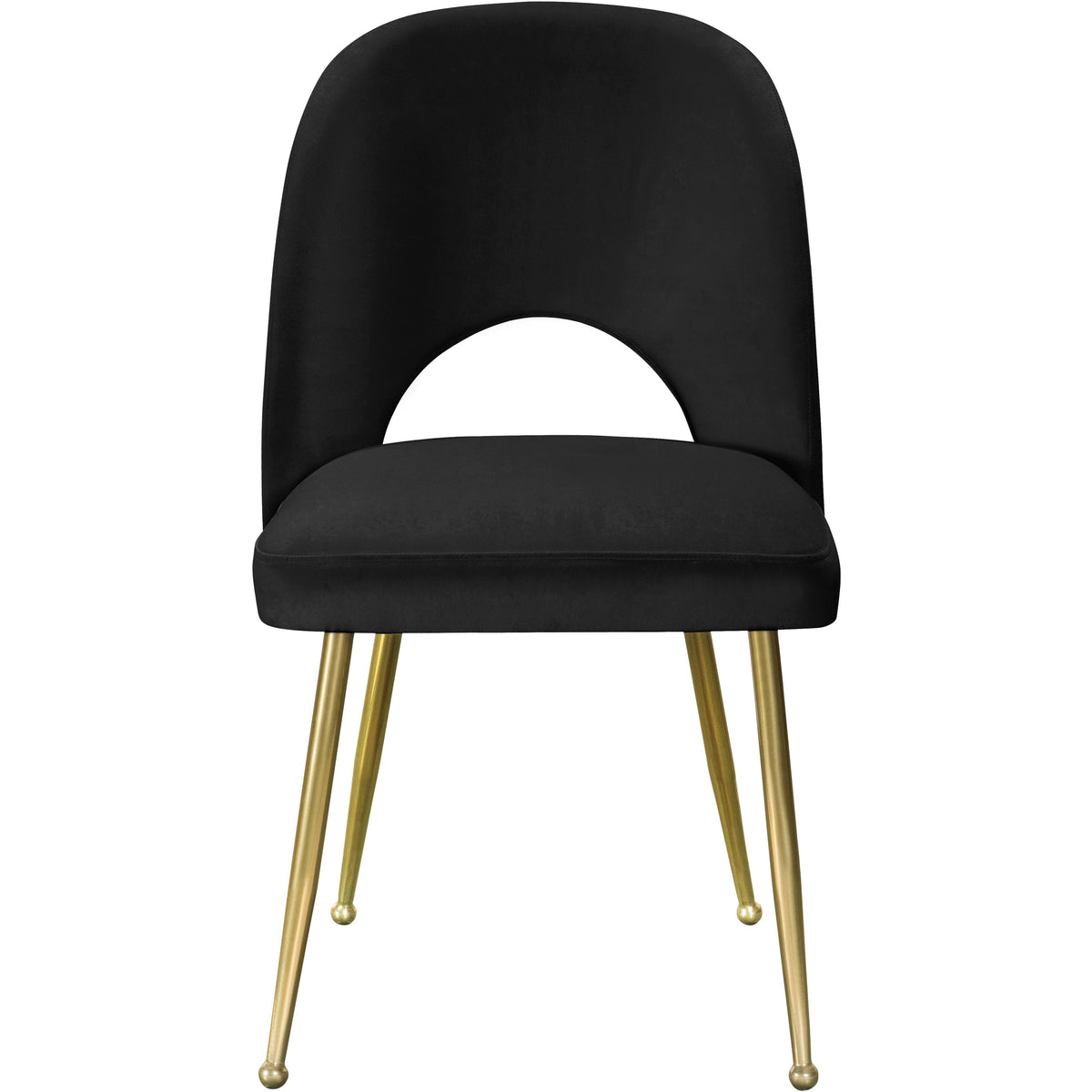 Meridian Logan Black Velvet Dining Chair