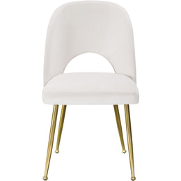 Meridian Logan Cream Velvet Dining Chair