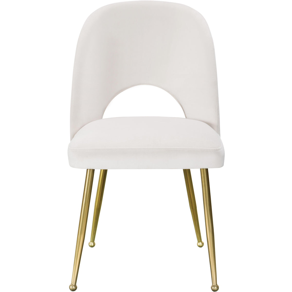 Meridian Logan Cream Velvet Dining Chair