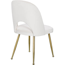 Meridian Logan Cream Velvet Dining Chair