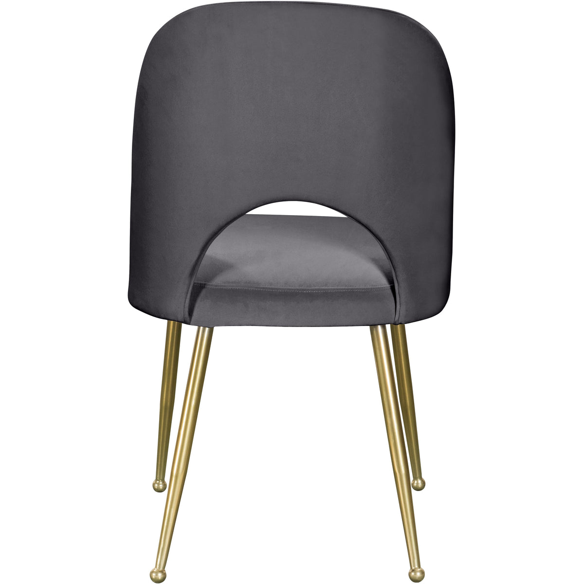 Meridian Logan Grey Velvet Dining Chair