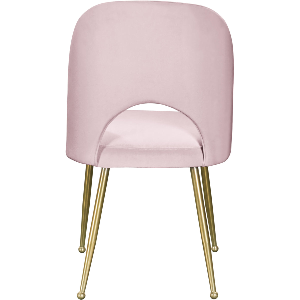 Meridian Logan Pink Velvet Dining Chair