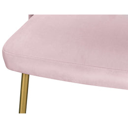 Meridian Logan Pink Velvet Dining Chair