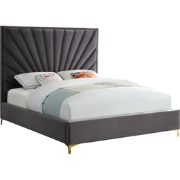 Meridian Eclipse Grey Velvet King Bed