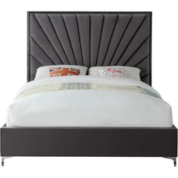 Meridian Eclipse Grey Velvet King Bed