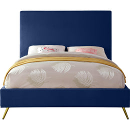 Meridian Jasmine Navy Velvet King Bed