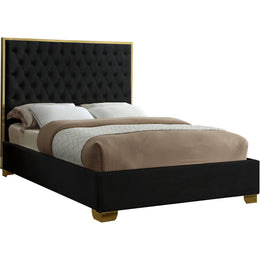 Meridian Lana Black Velvet Full Bed