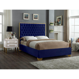 Meridian Lana Navy Velvet King Bed