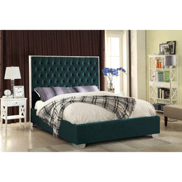 Meridian Lexi Green Velvet Full Bed