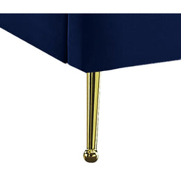 Meridian Lily Navy Velvet King Bed
