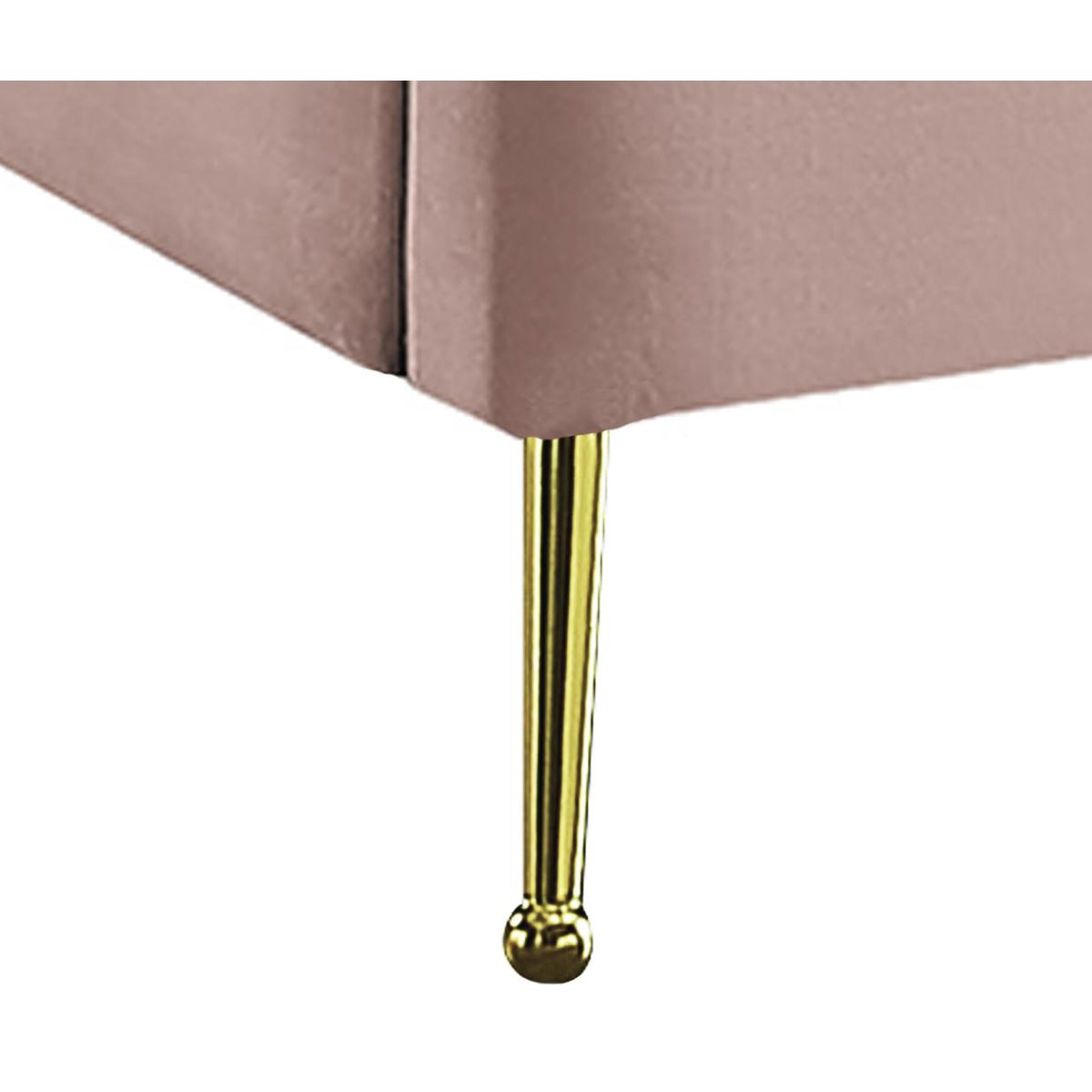 Meridian Lily Pink Velvet Queen Bed