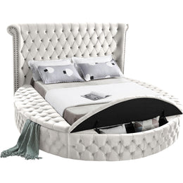 Meridian Luxus Cream Velvet Full Bed (3 Boxes)