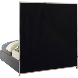 Meridian Milan Grey Vegan Leather King Bed