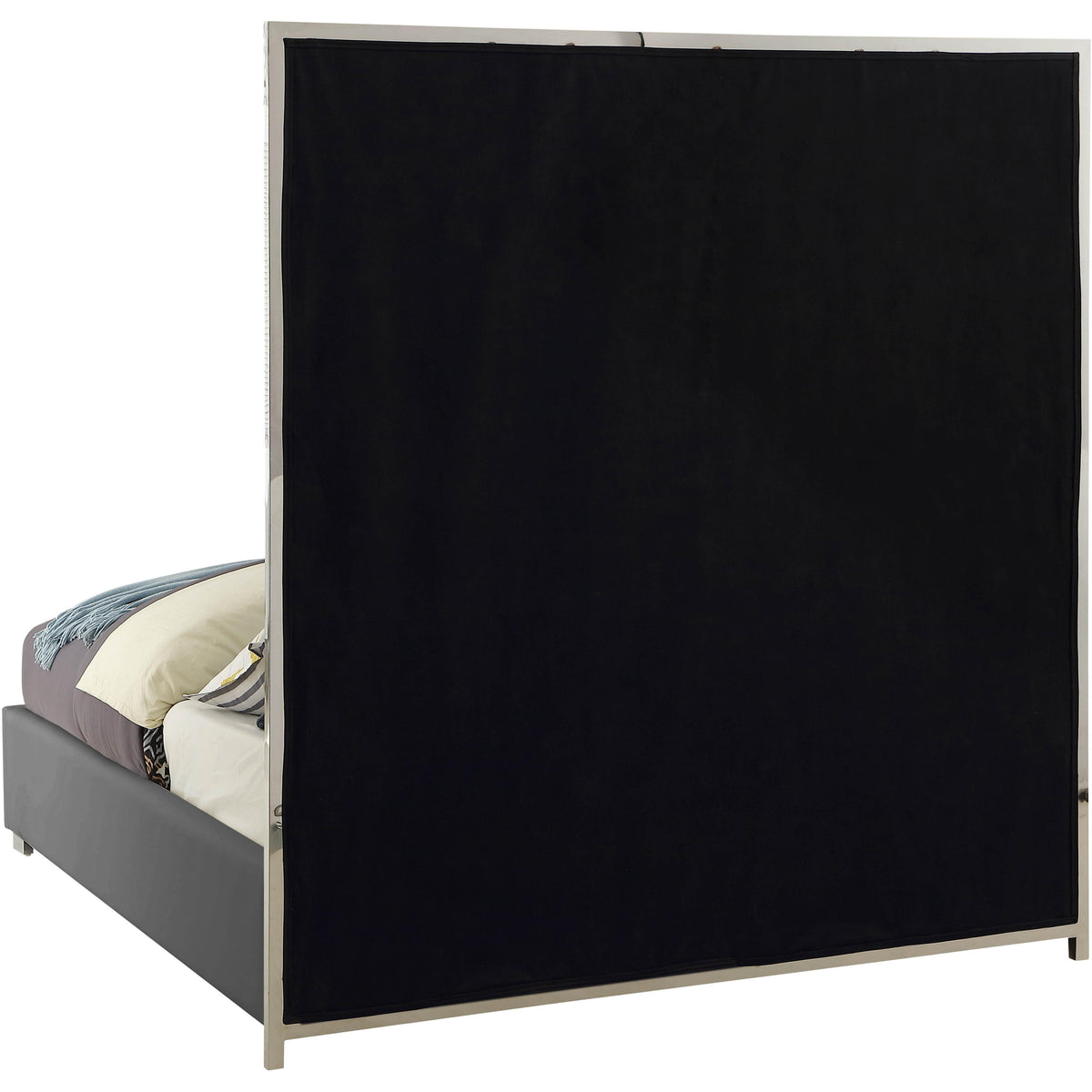 Meridian Milan Grey Vegan Leather King Bed