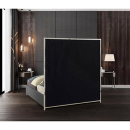 Meridian Milan Grey Vegan Leather King Bed
