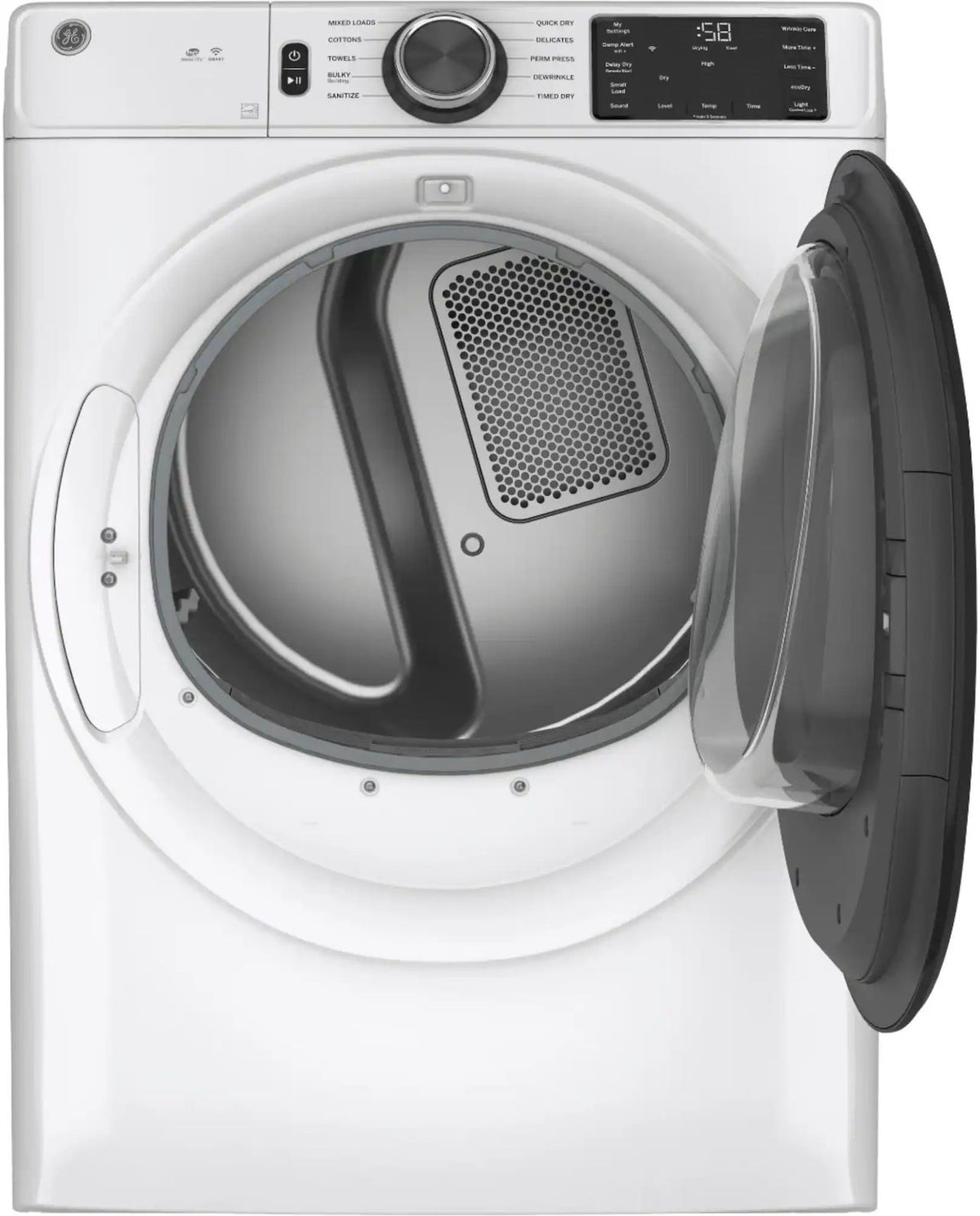 Package - GE - 4.8 Cu. Ft. High-Efficiency Stackable Smart Front Load Washer w/ Odorblock Ultra Fresh Vent System & Microban Technology and 7.8 Cu. Ft. Stackable Smart 10-Cycle Gas Dryer - White