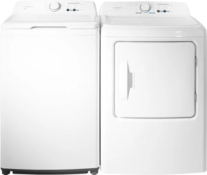 Package - Insignia™ - 3.7 Cu. Ft. High Efficiency 12-Cycle Top-Loading Washer and 6.7 Cu. Ft. Electric Dryer with Sensor Dry - White