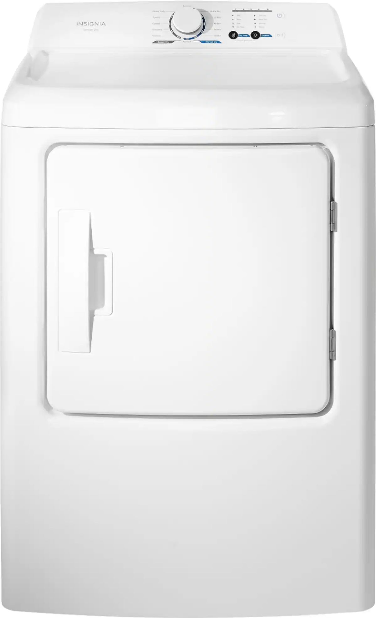 Package - Insignia™ - 3.7 Cu. Ft. High Efficiency 12-Cycle Top-Loading Washer and 6.7 Cu. Ft. Electric Dryer with Sensor Dry - White