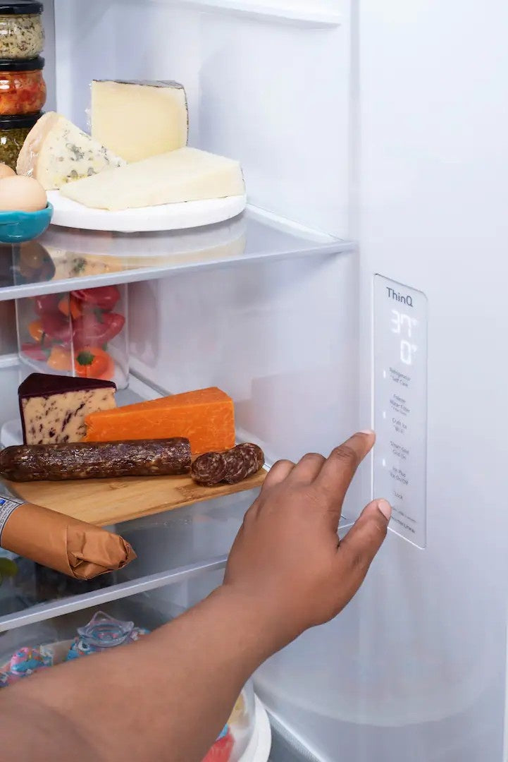 LG - 36-in Wide 27.1 Cu. Ft. Side-by-Side Smart Refrigerator with Craft Ice - Stainless Steel