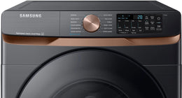 Package - Samsung - 5.0 Cu. Ft. High-Efficiency Stackable Smart Front Load Washer with Steam and Super Speed Wash and 7.5 Cu. Ft. Stackable Smart Electric Dryer with Steam and Sensor Dry - Brushed Black