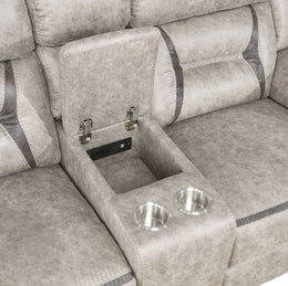 Greer Upholstered Motion Reclining Loveseat Brown