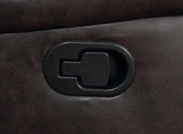 Greer Upholstered Swivel Glider Recliner Chair Brown