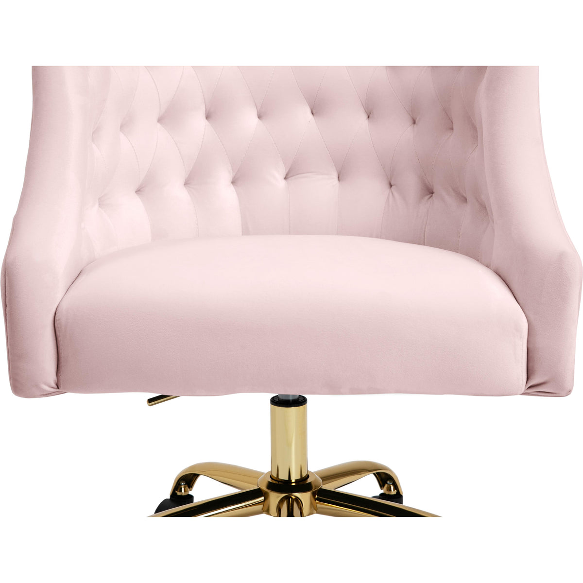 Meridian Arden Pink Velvet Office Chair