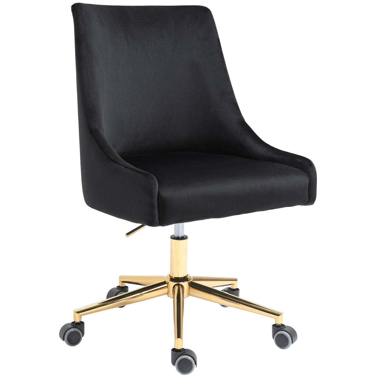 Meridian Karina Black Velvet Office Chair
