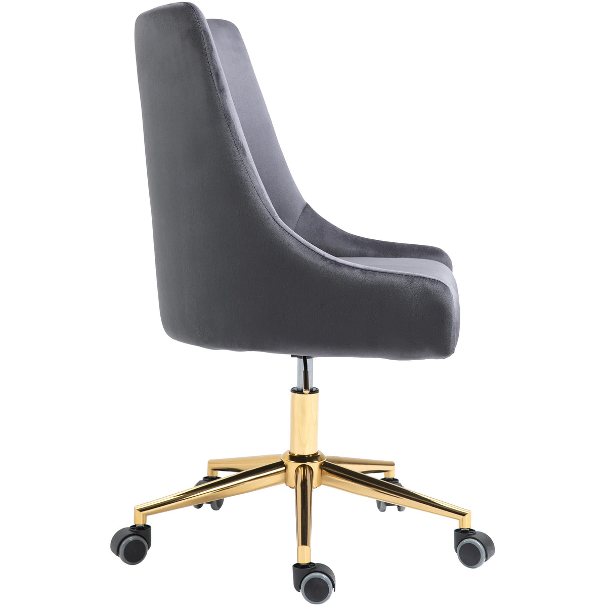 Meridian Karina Grey Velvet Office Chair