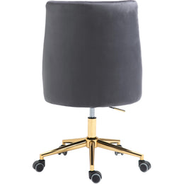 Meridian Karina Grey Velvet Office Chair