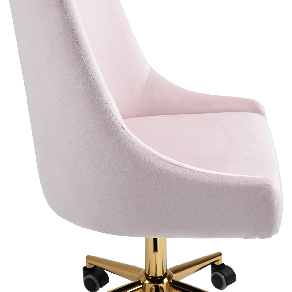 Meridian Karina Pink Velvet Office Chair