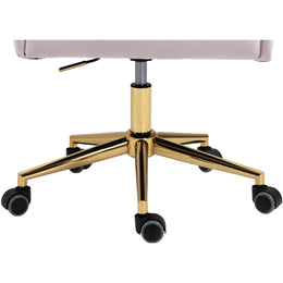 Meridian Karina Pink Velvet Office Chair