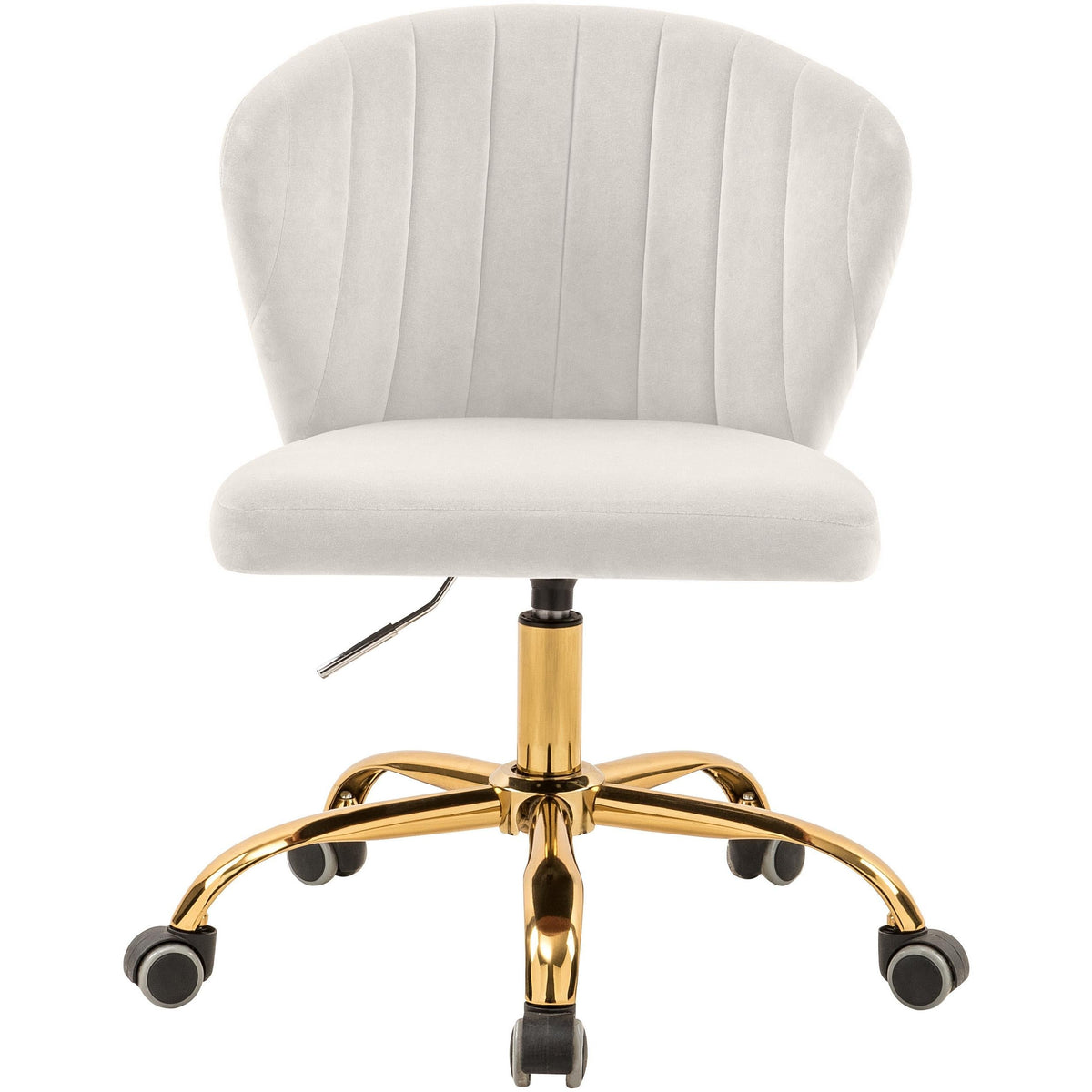 Meridian Finley Cream Velvet Office Chair