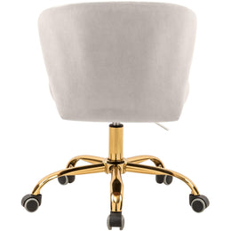 Meridian Finley Cream Velvet Office Chair