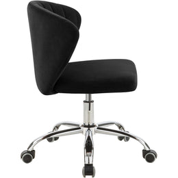 Meridian Finley Black Velvet Office Chair