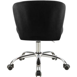 Meridian Finley Black Velvet Office Chair
