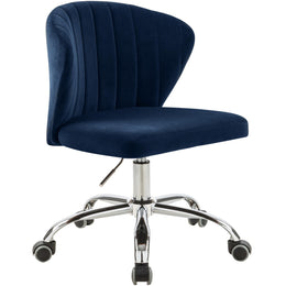 Meridian Finley Navy Velvet Office Chair