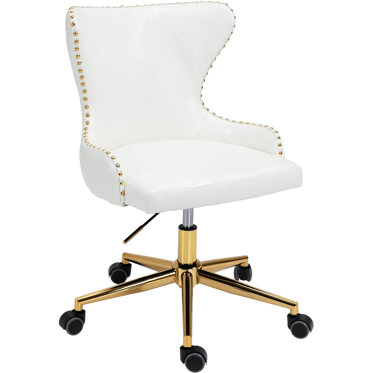 Meridian Hendrix White Vegan Leather Office Chair