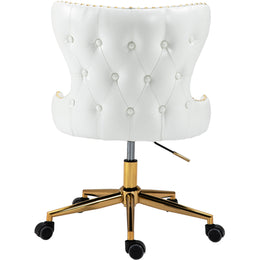 Meridian Hendrix White Vegan Leather Office Chair