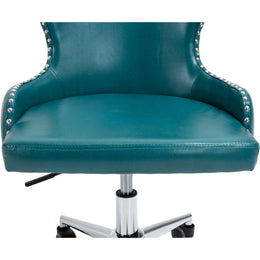 Meridian Hendrix Blue Vegan Leather Office Chair