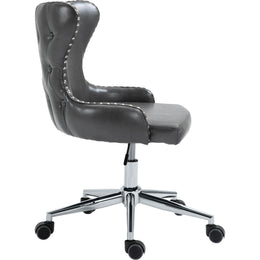 Meridian Hendrix Grey Vegan Leather Office Chair