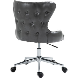 Meridian Hendrix Grey Vegan Leather Office Chair