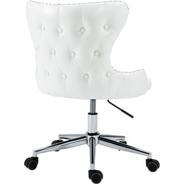 Meridian Hendrix White Vegan Leather Office Chair