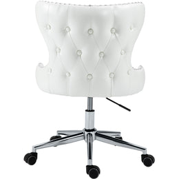 Meridian Hendrix White Vegan Leather Office Chair