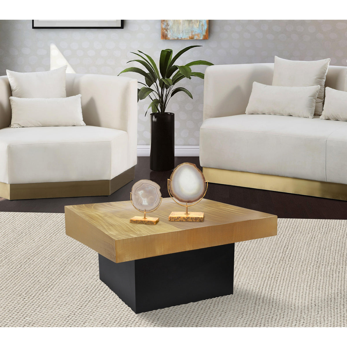 Meridian Palladium Gold Coffee Table