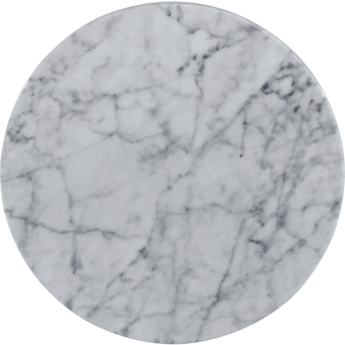 Meridian Omni White Faux Marble End Table
