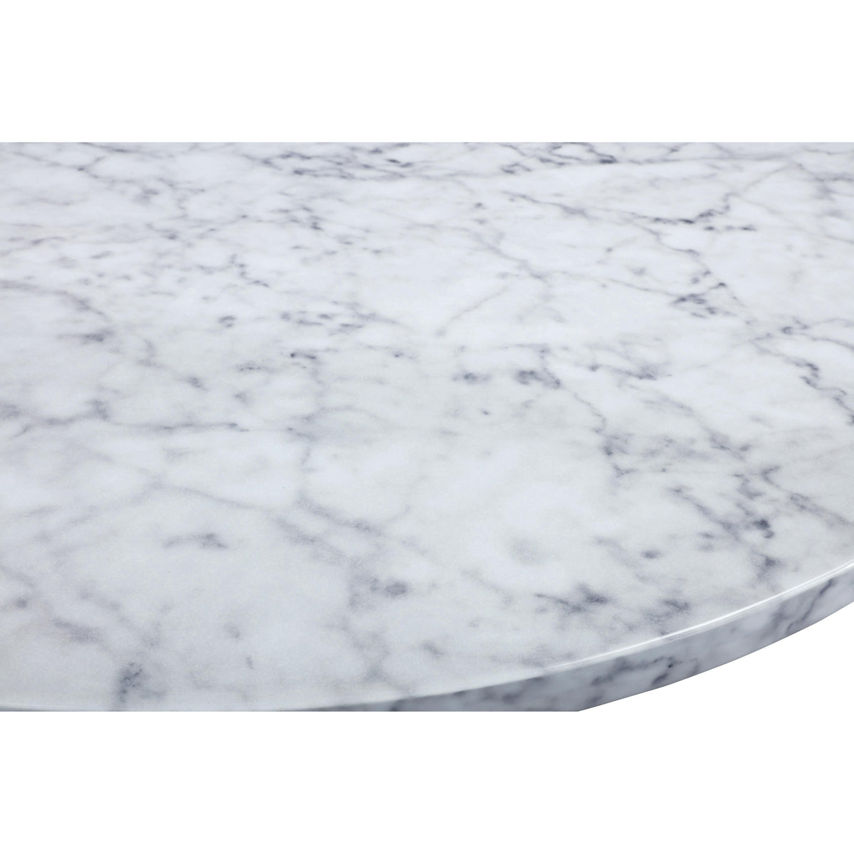 Meridian Omni White Faux Marble End Table