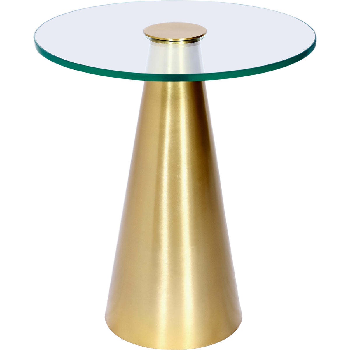 Meridian Glassimo Brushed Gold End Table